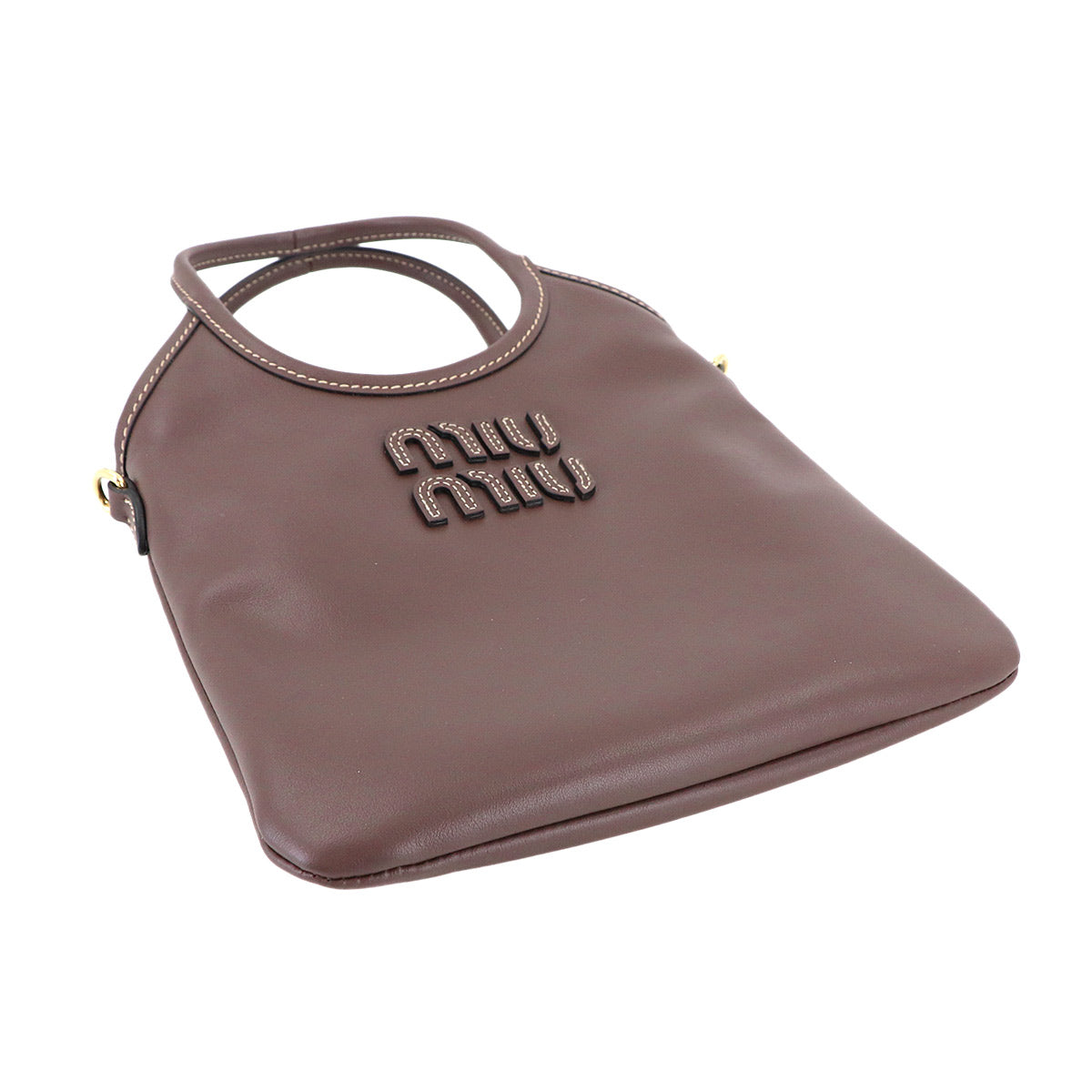 IVY Hand Shoulder Bag Lether Brown 5BA281 Purse