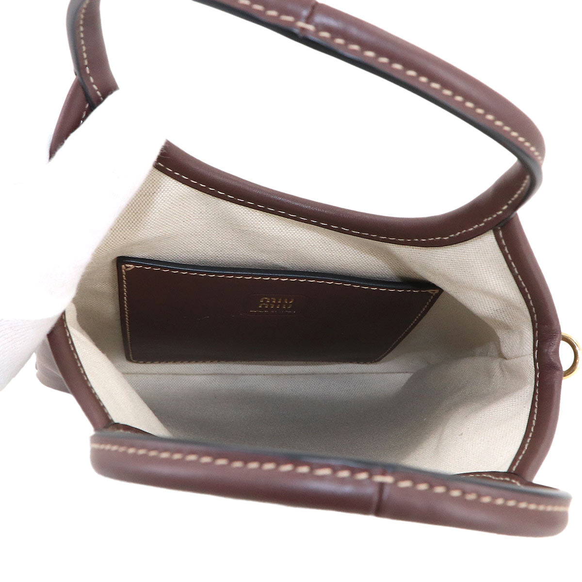 IVY Hand Shoulder Bag Lether Brown 5BA281 Purse