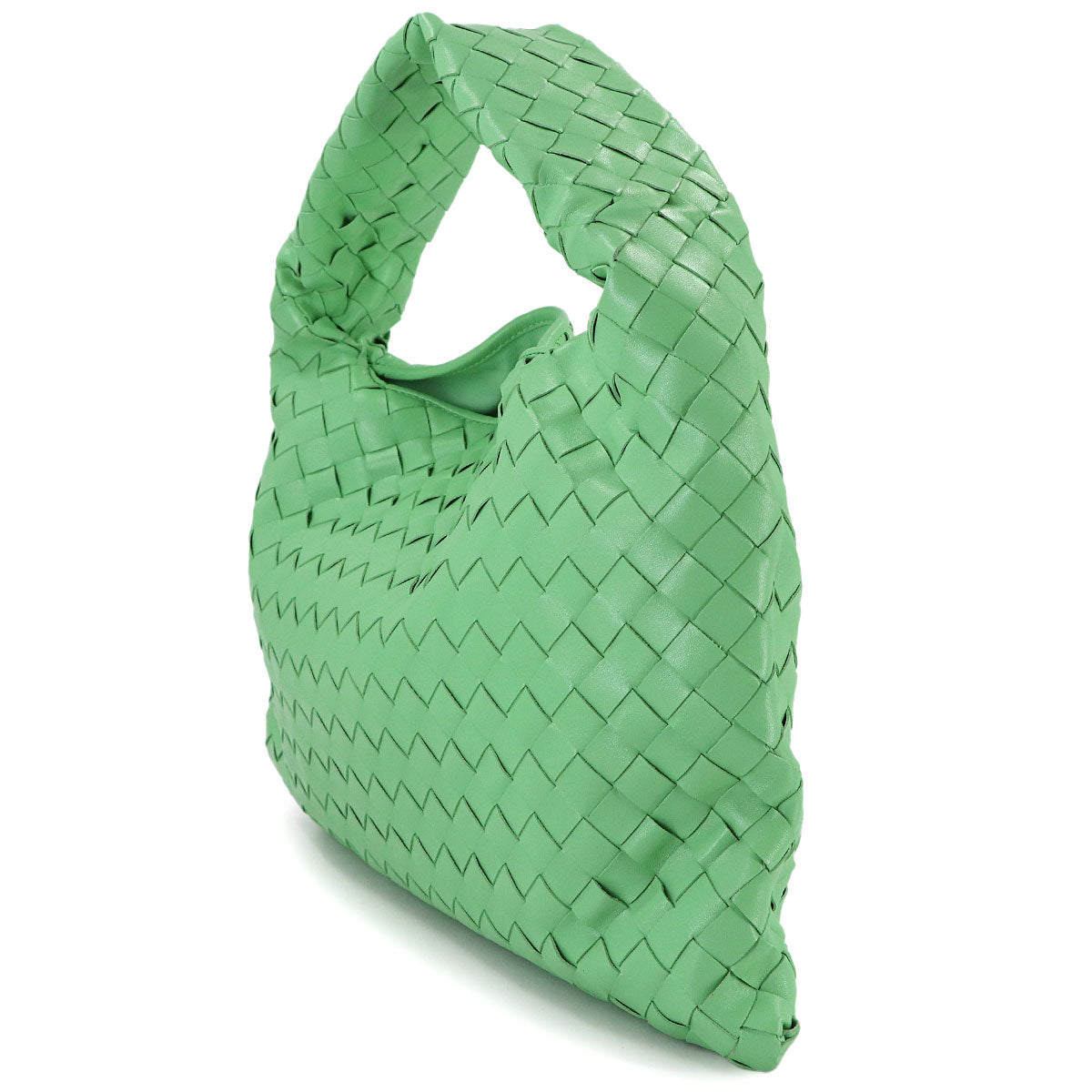 Intrecciato Pop Small Shoulder Bag Leather Green Purse