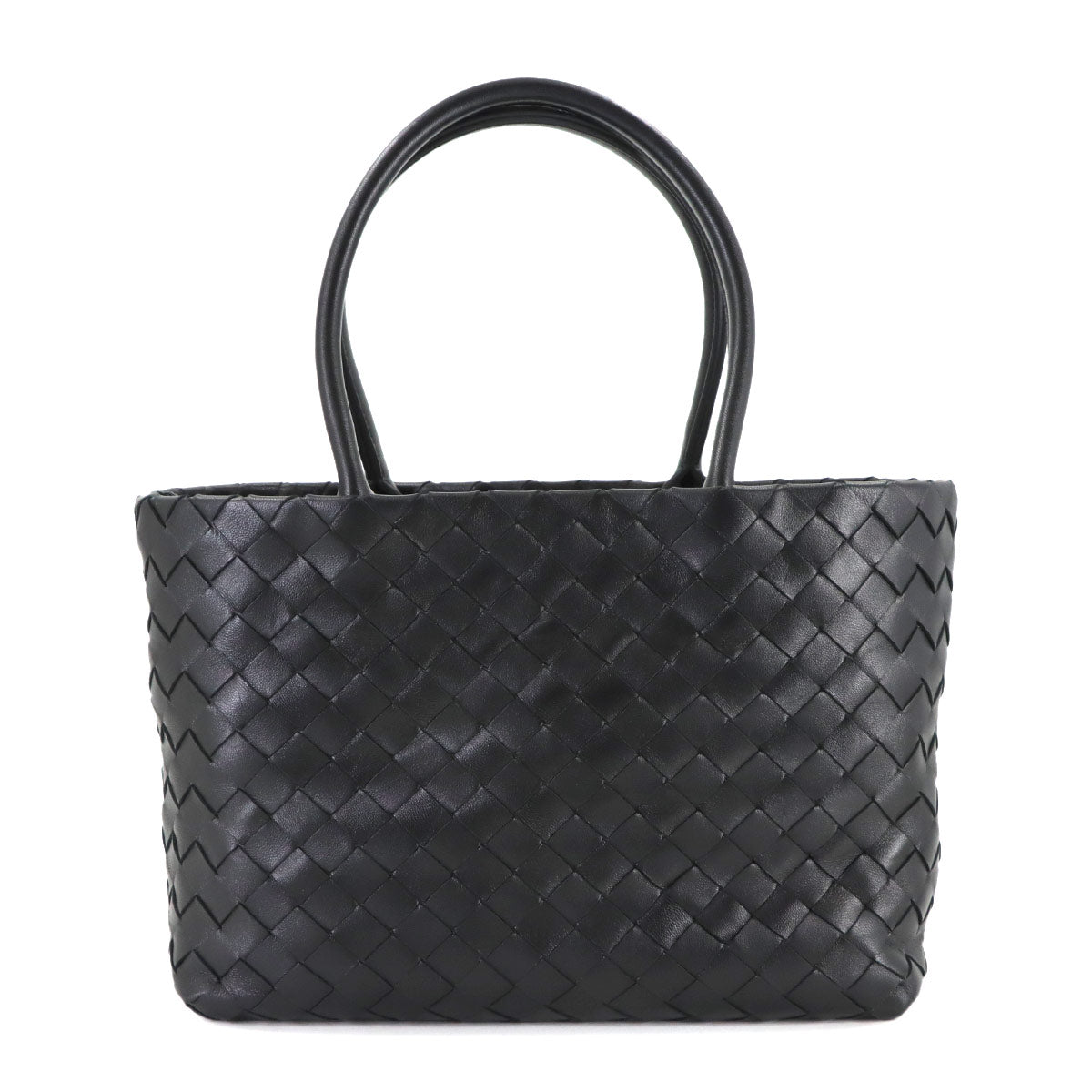 Intrecciato Tote Bag Leather Black 600887 Purse
