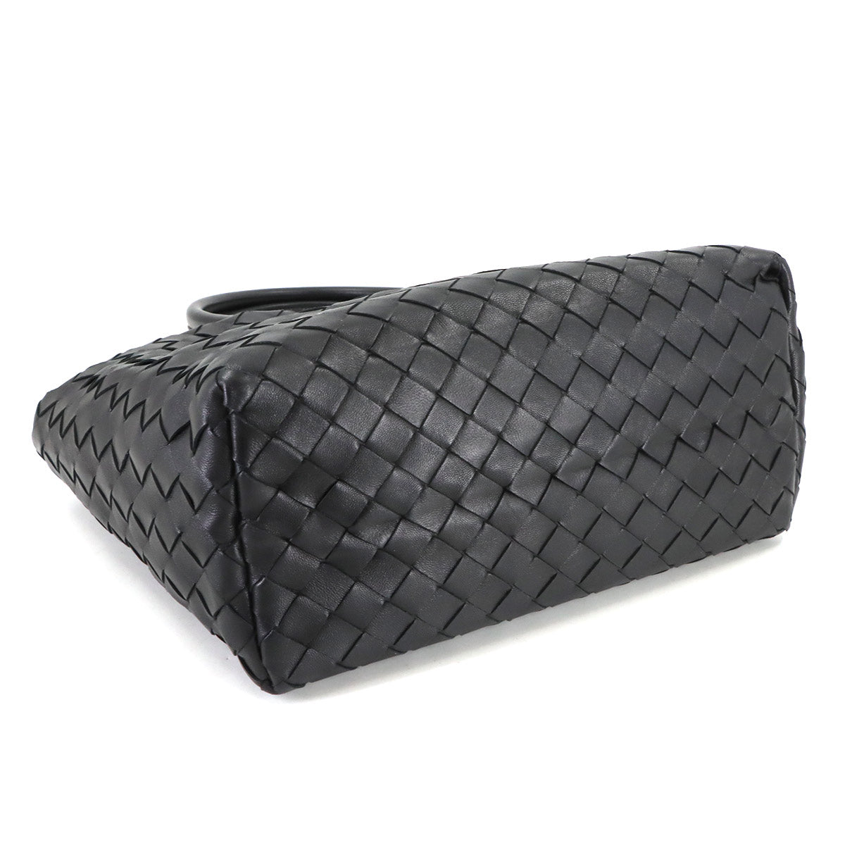Intrecciato Tote Bag Leather Black 600887 Purse