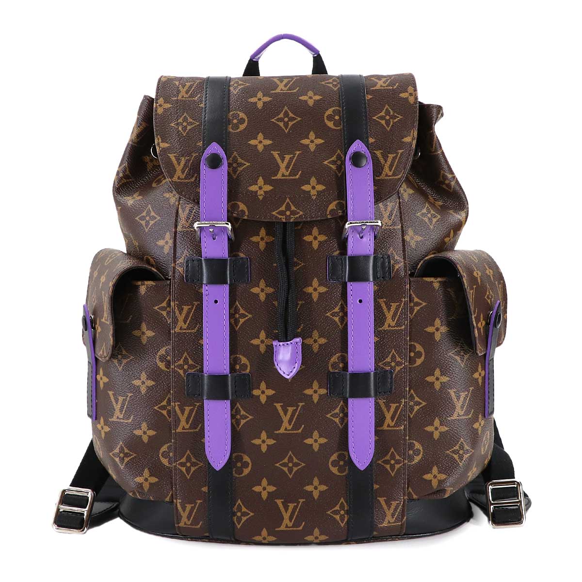 Monogram Macassar Christopher PM Back Pack Purple M46247
