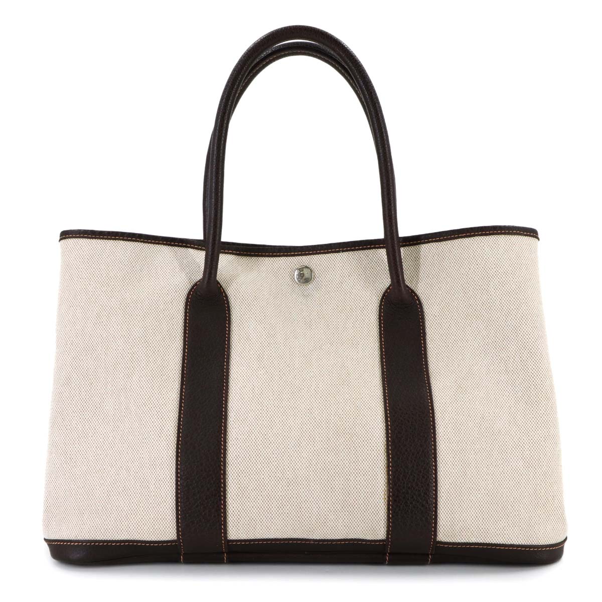 Garden Party PM Tote Bag Toile H Negonda Natural Marron Purse