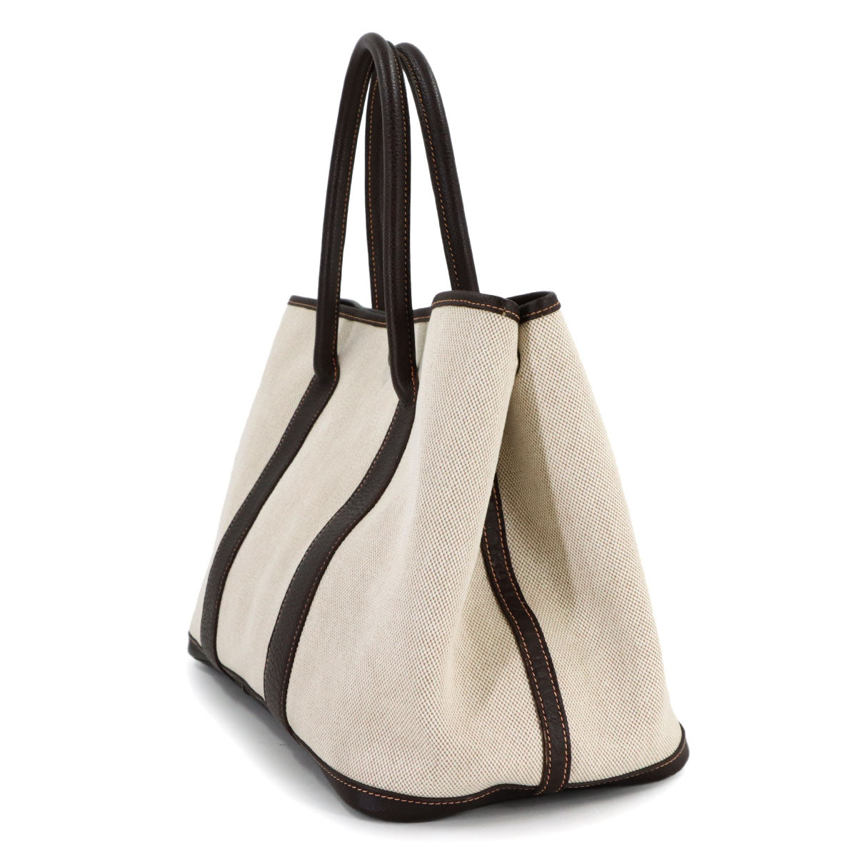 Garden Party PM Tote Bag Toile H Negonda Natural Marron Purse
