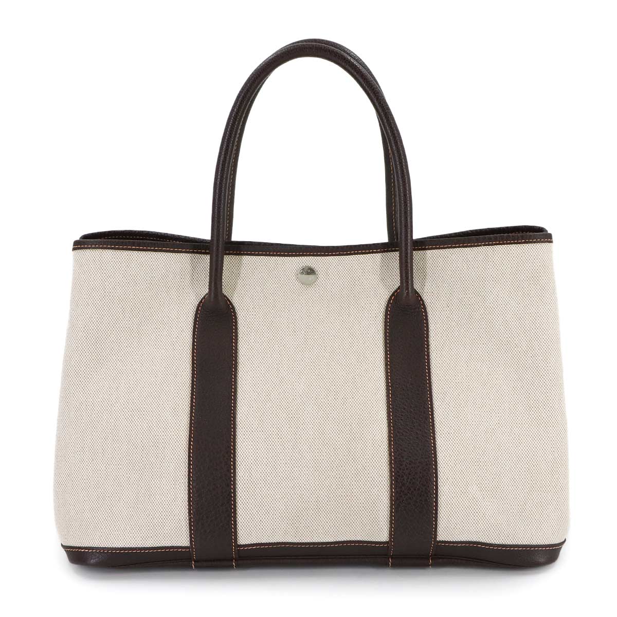 Garden Party PM Tote Bag Toile H Negonda Natural Marron Purse