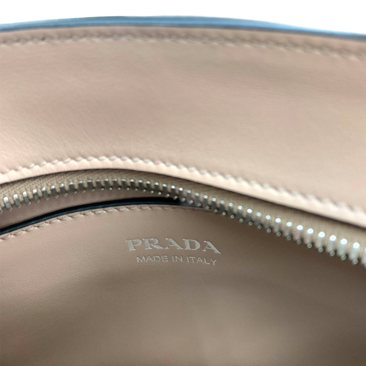 Hand Shoulder Bag Saffiano Leather Beige 1BA269