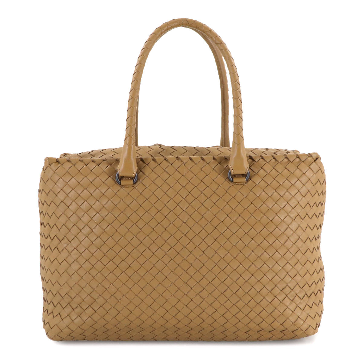 Intrecciato Tote Bag Leather Light Brown Purse