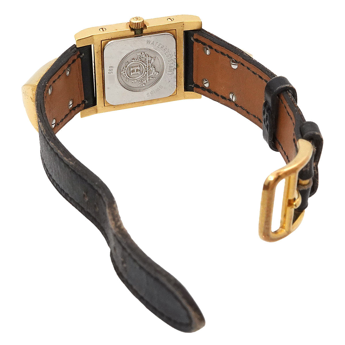 Medor Vintage pyramid Gold studs Quartz White Dial Ladies