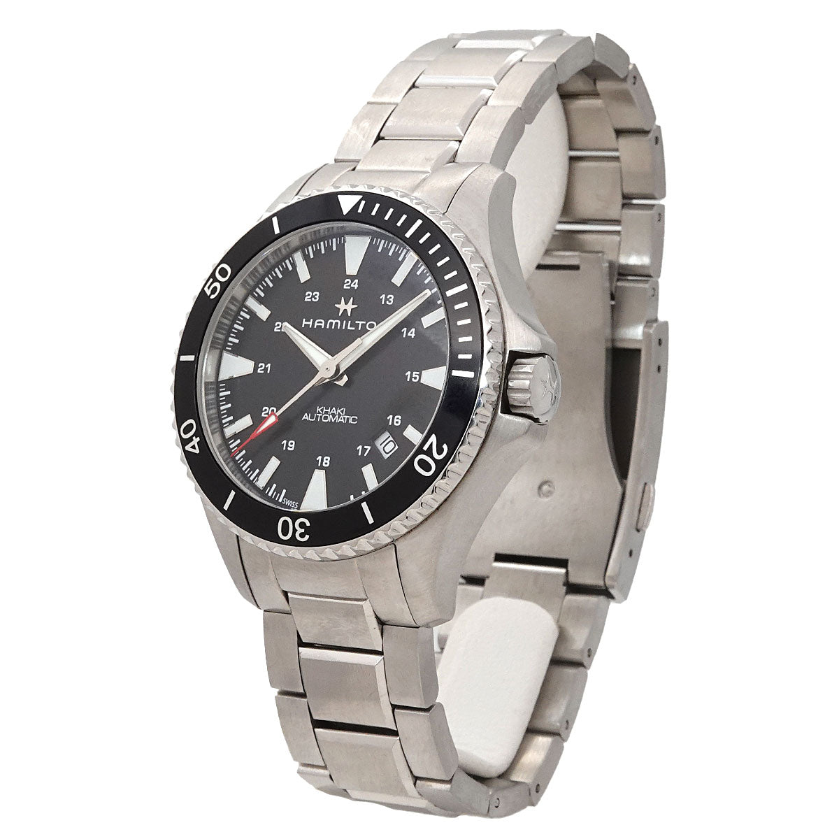 Khaki Navy Scuba H8233500 Automatic Black Dial Mens
