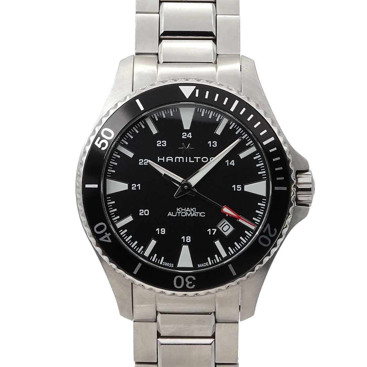 Khaki Navy Scuba H8233500 Automatic Black Dial Mens