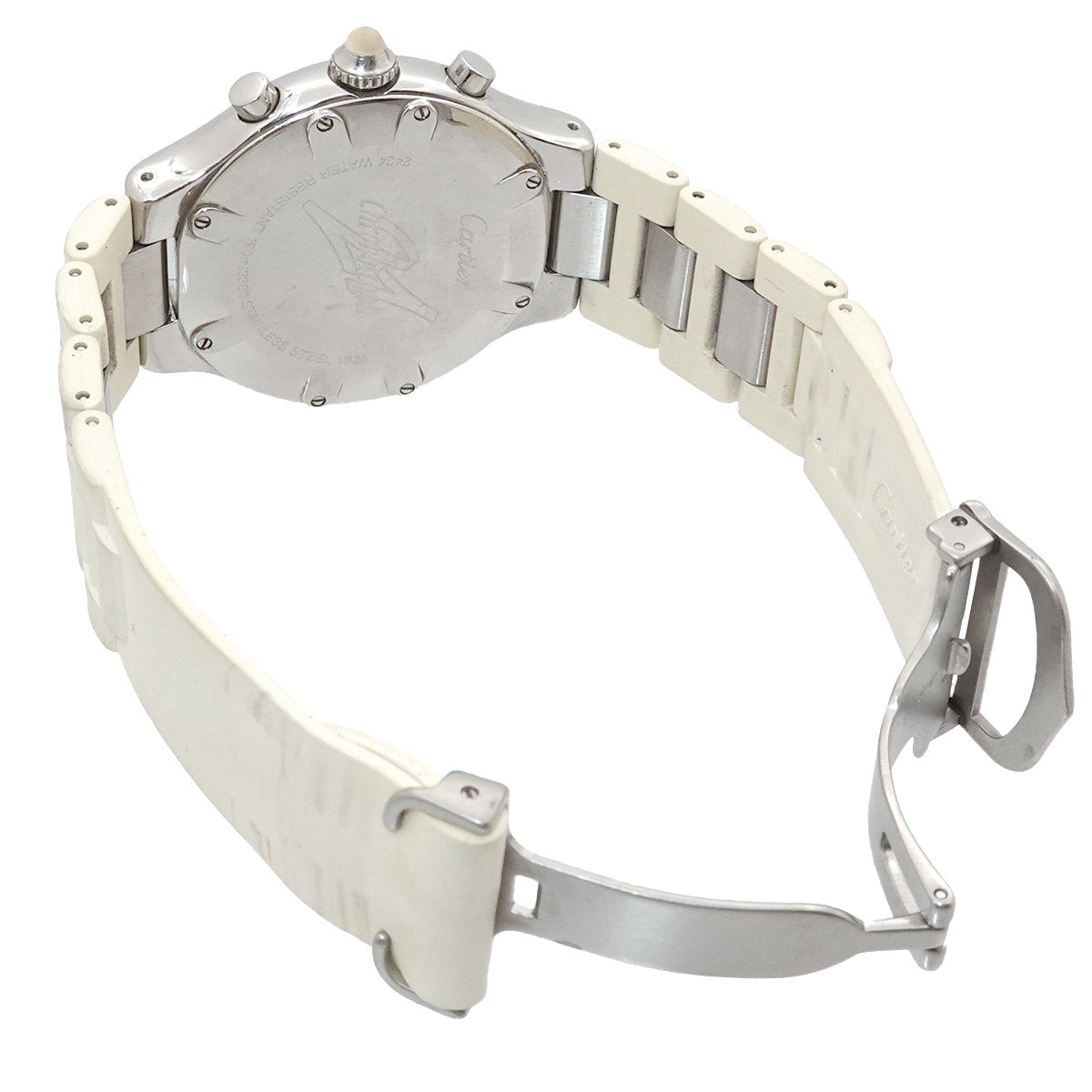 Must 21 Chronoscaph W10184U2 Date Quartz White Dial Mens