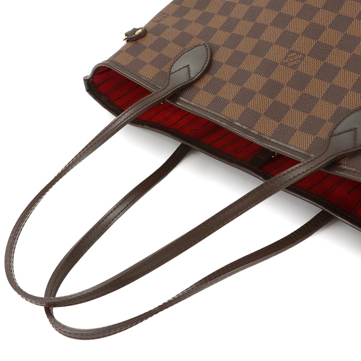 Damier Neverfull MM Tote Bag Ebene Cerise N51105 Purse