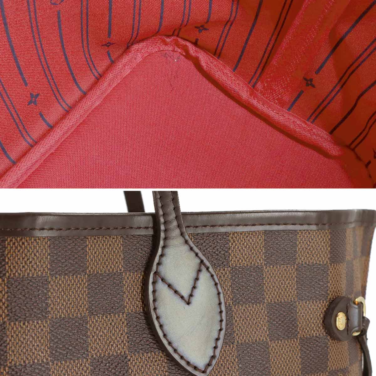 Damier Neverfull MM Tote Bag Ebene Cerise N51105 Purse