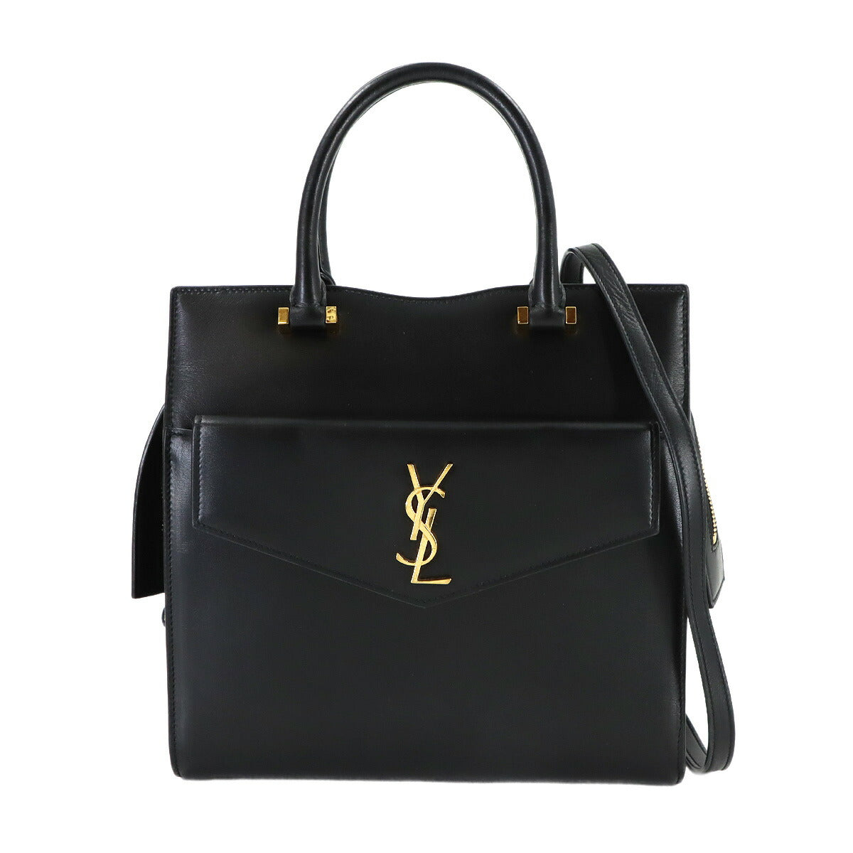 Uptown Hand Shoulder Bag Leather Black 636542 Purse