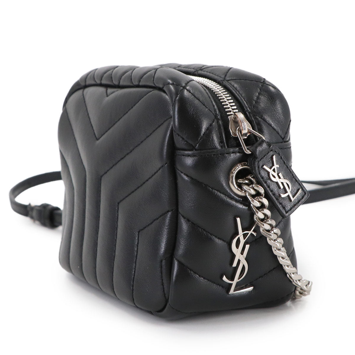 Loulou Bowling Mini Chain Shoulder Bag Leather 457588