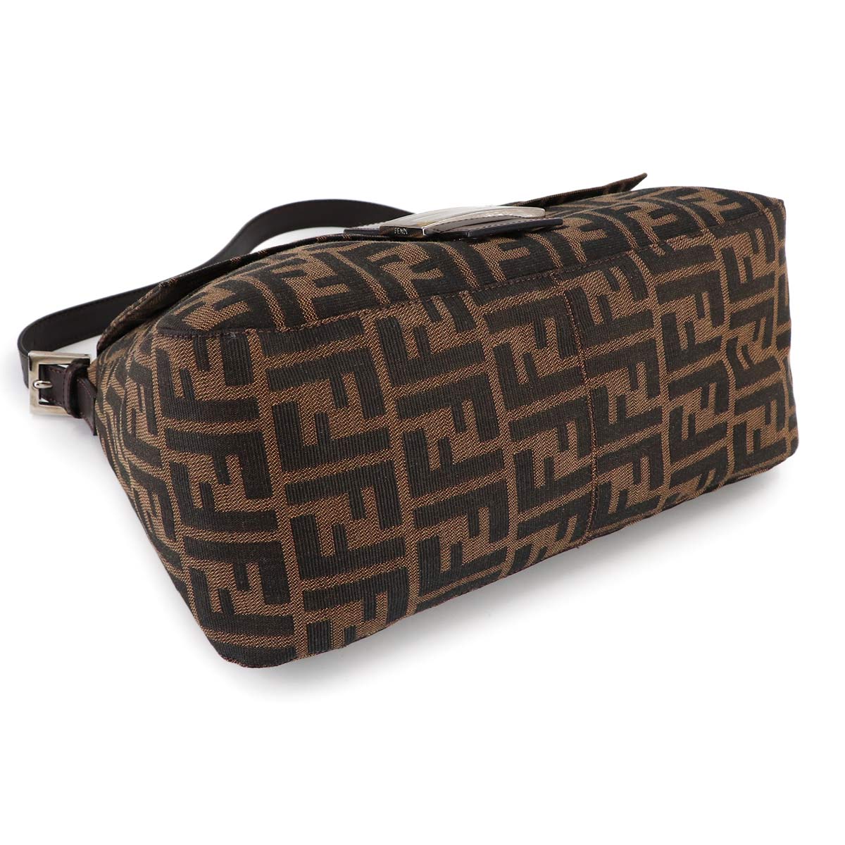 Zucca Mamma Baguette Shoulder Bag Canvas Leather Brown 26325