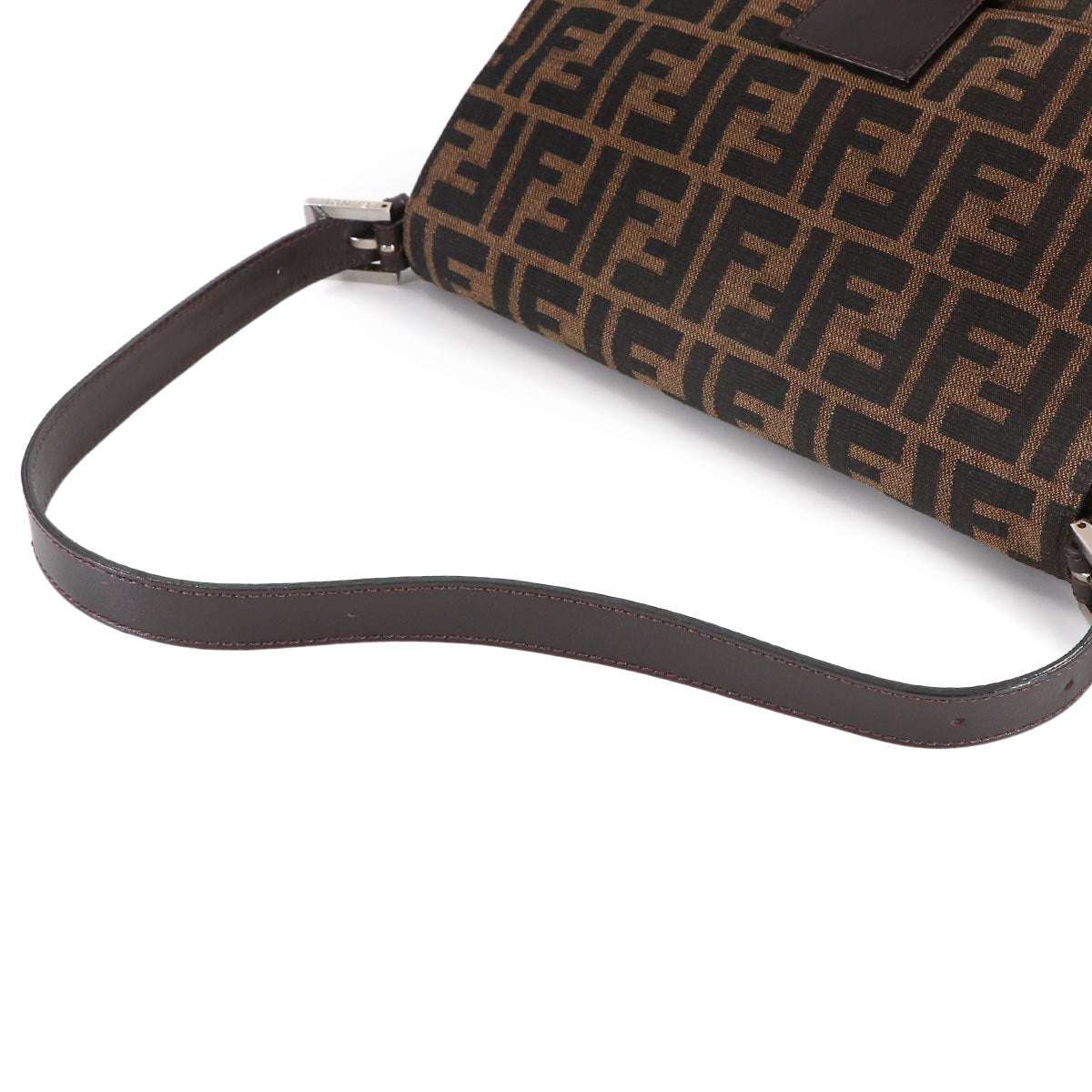 Zucca Mamma Baguette Shoulder Bag Canvas Leather Brown 26325