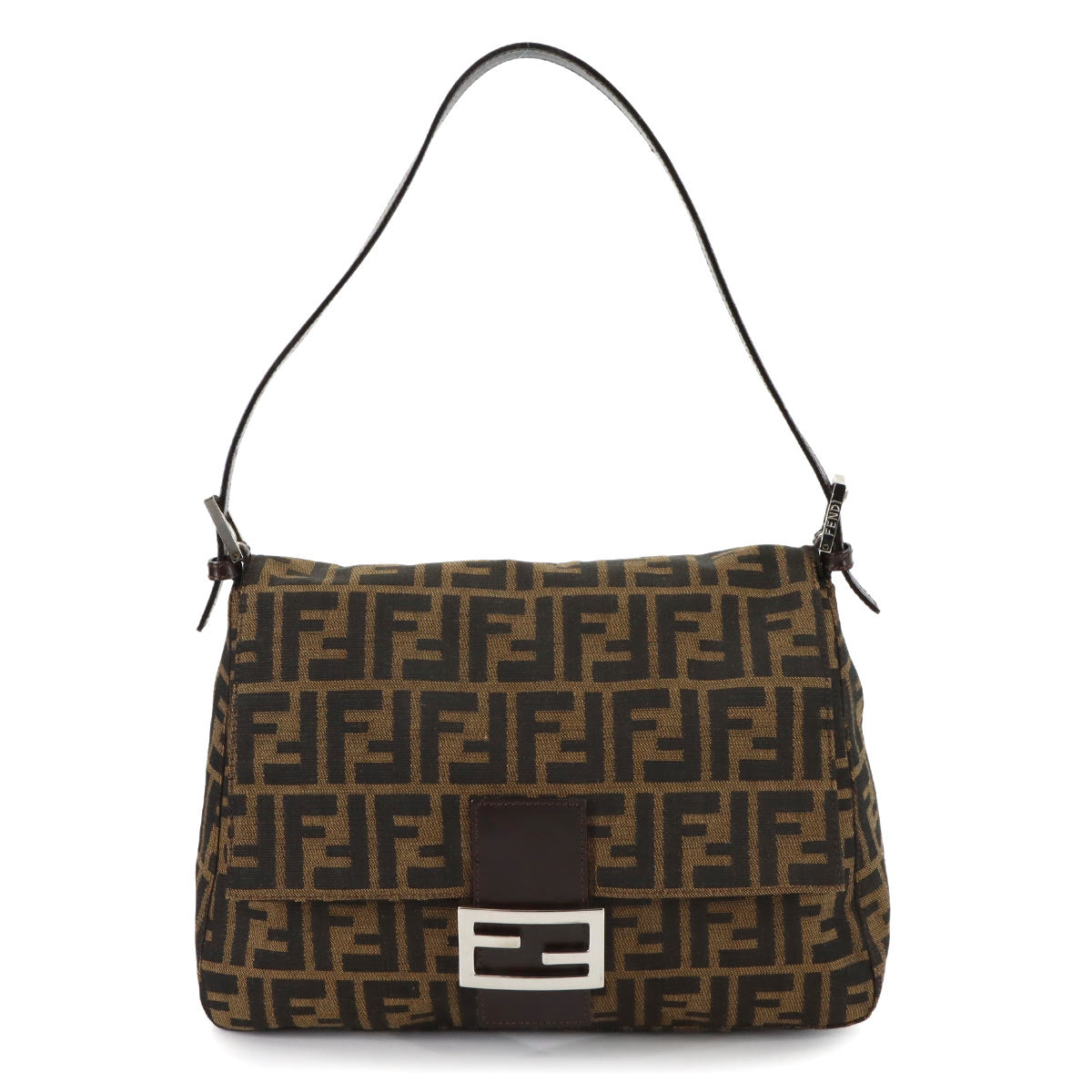 Zucca Mamma Baguette Shoulder Bag Canvas Leather Brown 26325