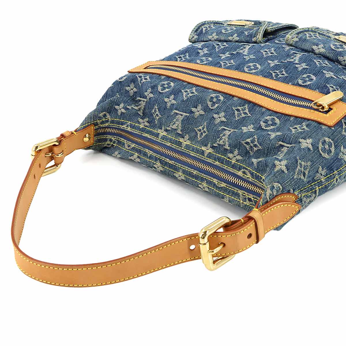 Monogram Denim Buggy GM Shoulder Bag Blue M95048 Purse