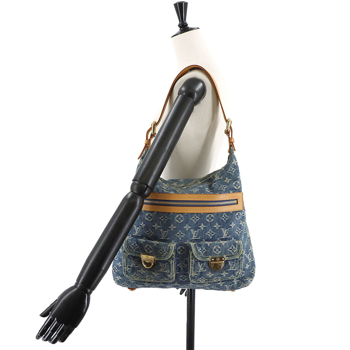 Monogram Denim Buggy GM Shoulder Bag Blue M95048 Purse