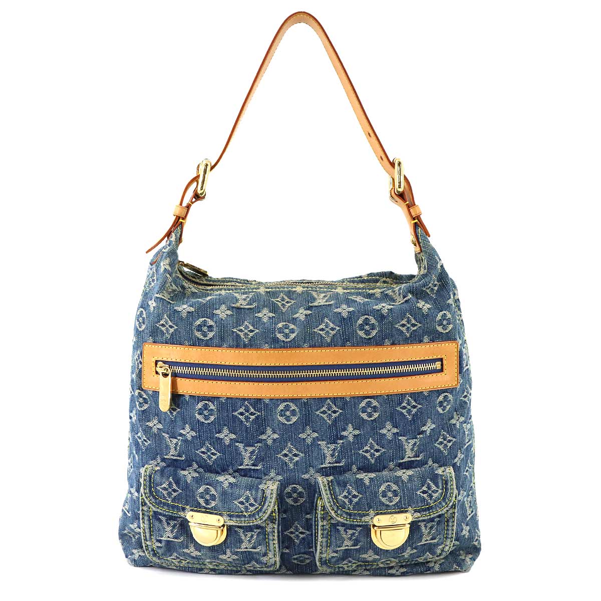 Monogram Denim Buggy GM Shoulder Bag Blue M95048 Purse