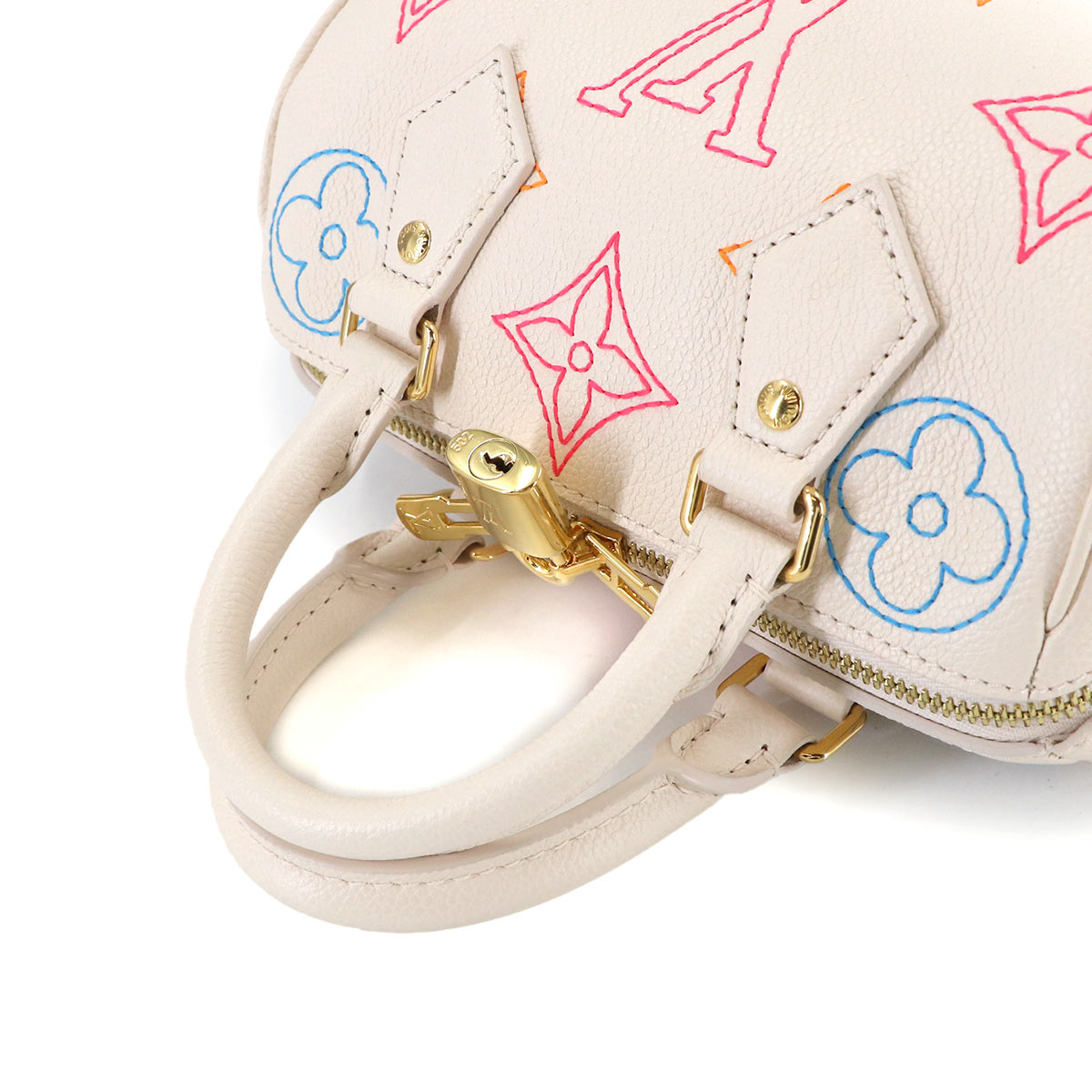Speedy Bandouliere 20 2way Hand Bag Leather White M46667