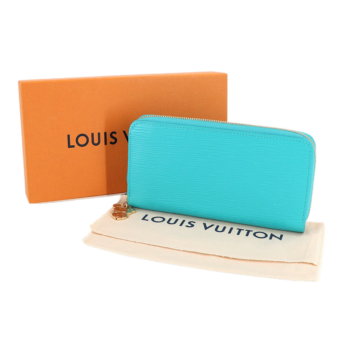 LVxTM Epi Zippy Wallet Leather Kabira Bleu M14158