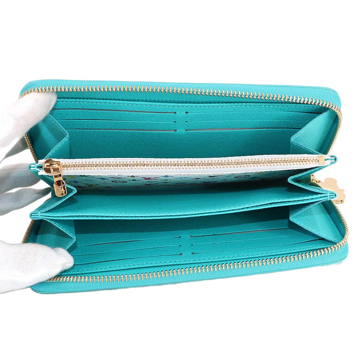 LVxTM Epi Zippy Wallet Leather Kabira Bleu M14158