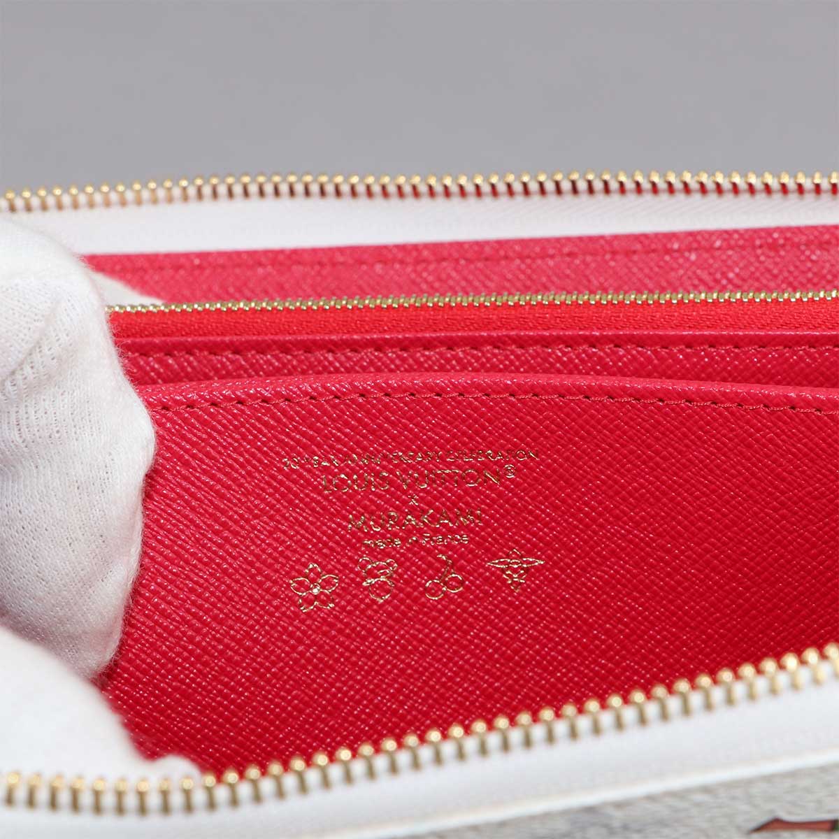 LV x TM Zippy Wallet Monogram Cherry White M14240 Purse