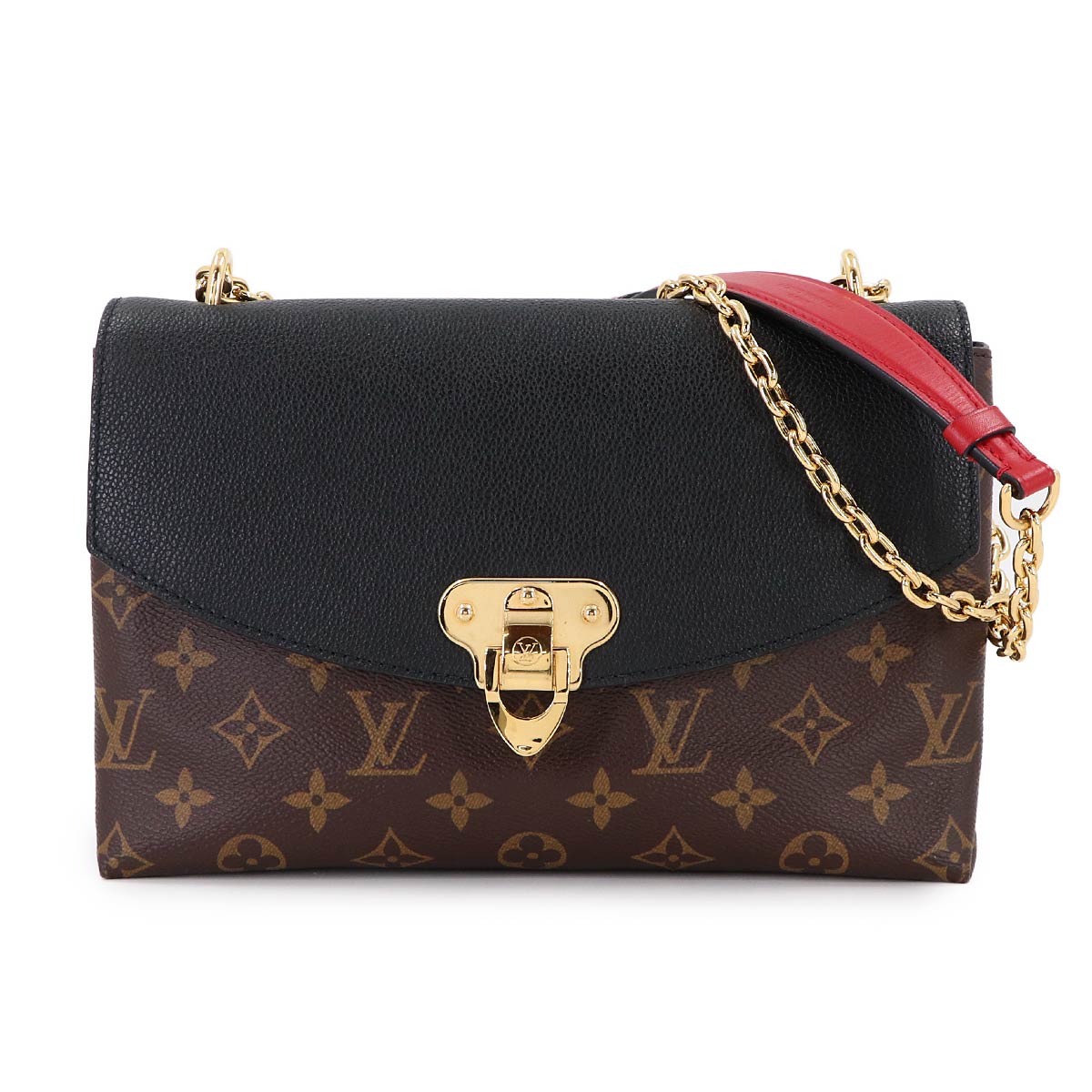 Monogram Saint Placide Chain Shoulder Bag Black M43714