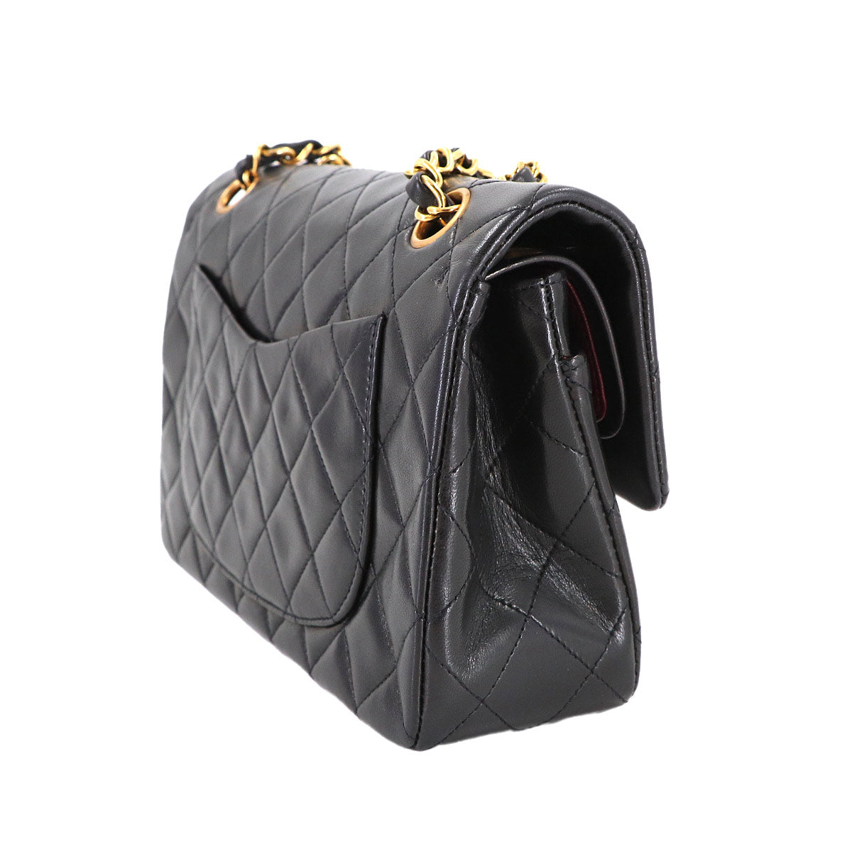Matelasse 23 Chain Shoulder Bag Leather Black A01113 Vintage