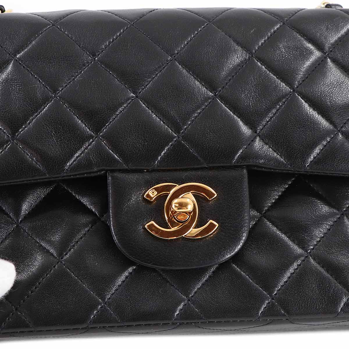 Matelasse 23 Chain Shoulder Bag Leather Black A01113 Vintage