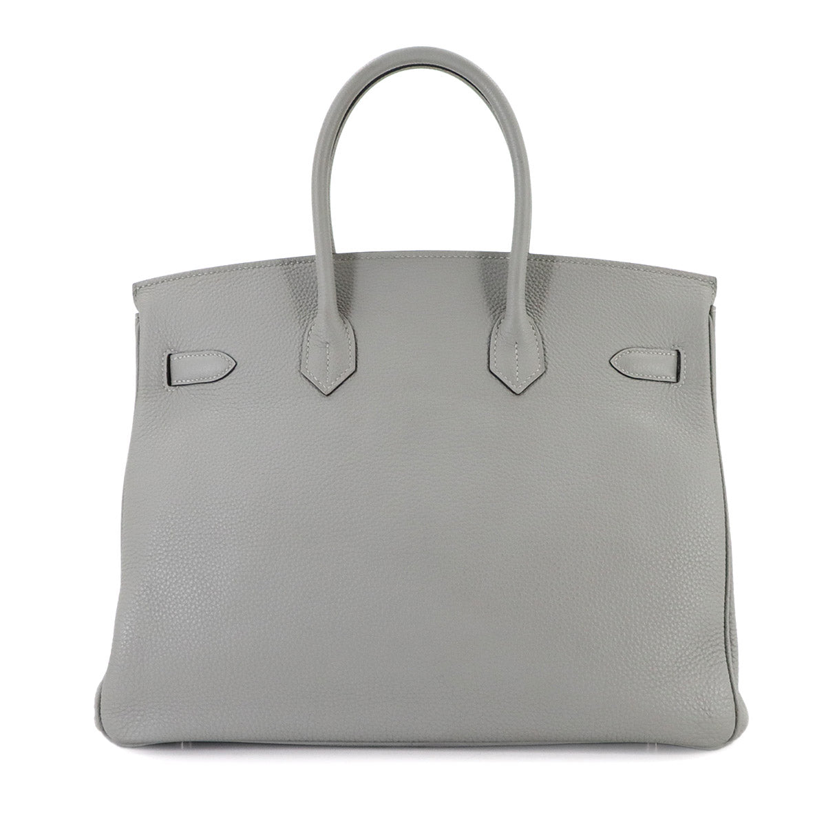 Birkin 35 Verso Hand Bag Togo Gris Mouette Bleu Agate