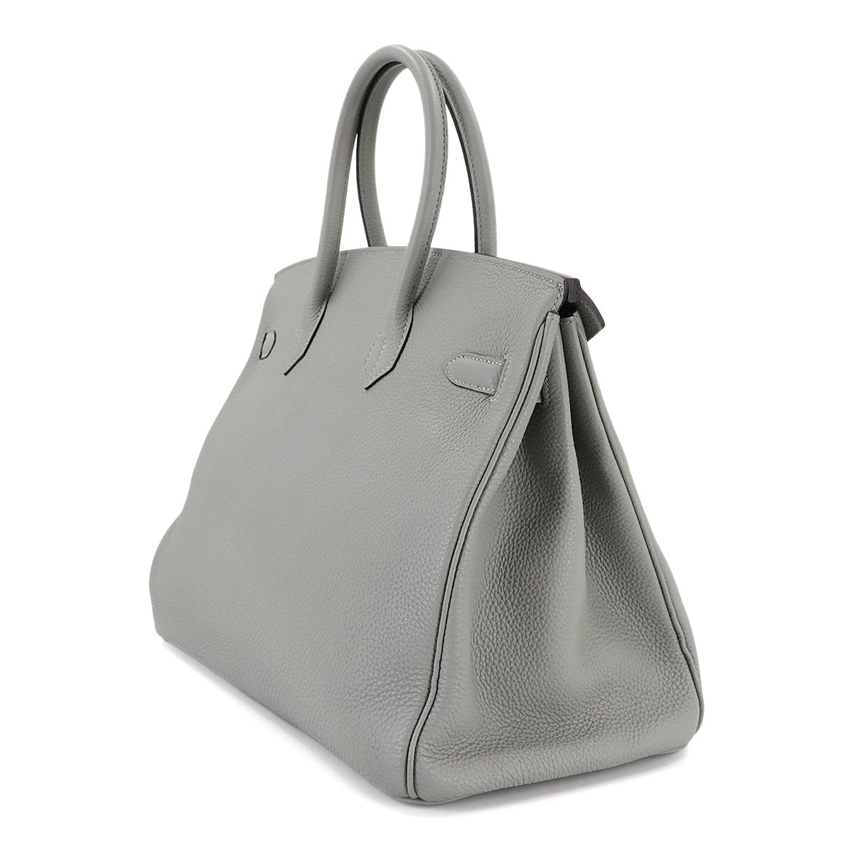 Birkin 35 Verso Hand Bag Togo Gris Mouette Bleu Agate