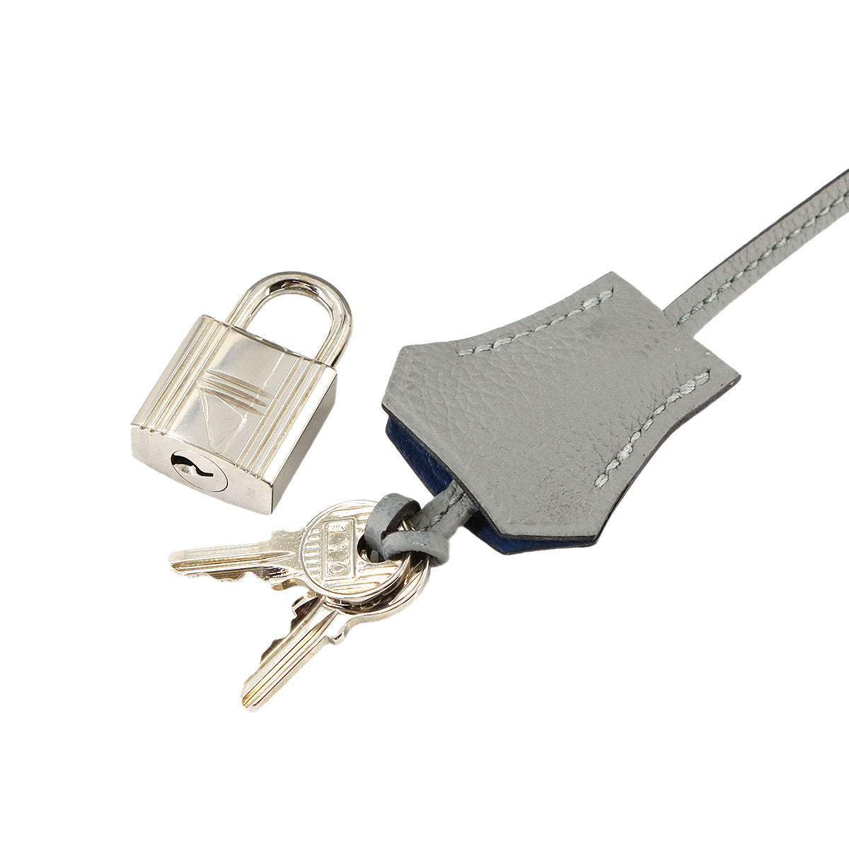 Birkin 35 Verso Hand Bag Togo Gris Mouette Bleu Agate