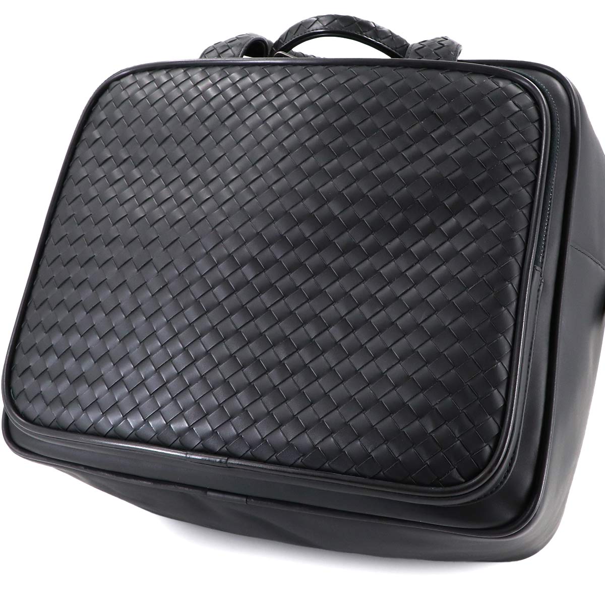 Intrecciato Buisiness Bag Leather Black Purse