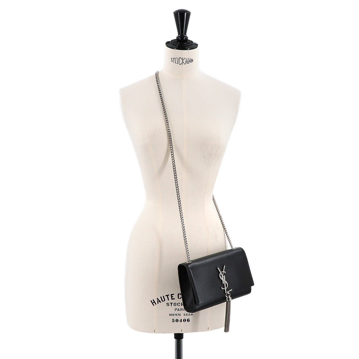 Kate Small Chain Shoulder Bag Leather Black 474366