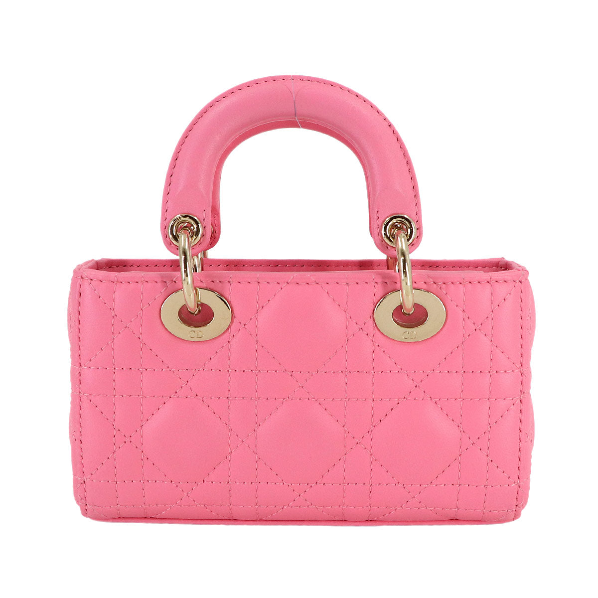 Lady D-Joy Micro Hand Shoulder Bag Leather Pink