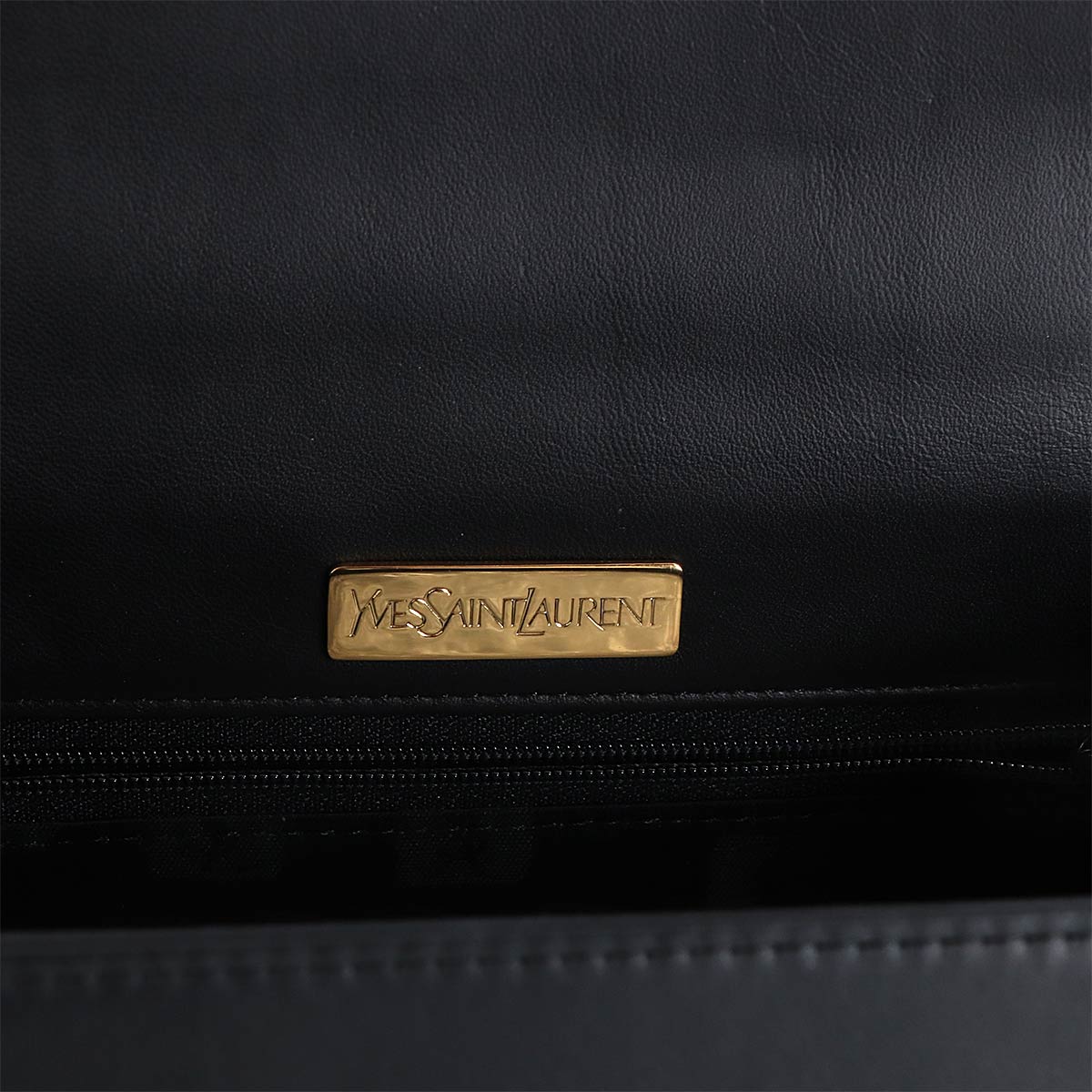 Hand Bag Leather Black White Dot Vintage