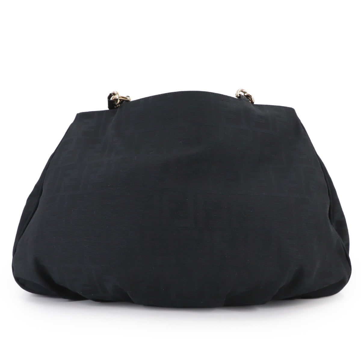 Zucca Chain Tote Bag Canvas Enamel Black 8BR616 Purse