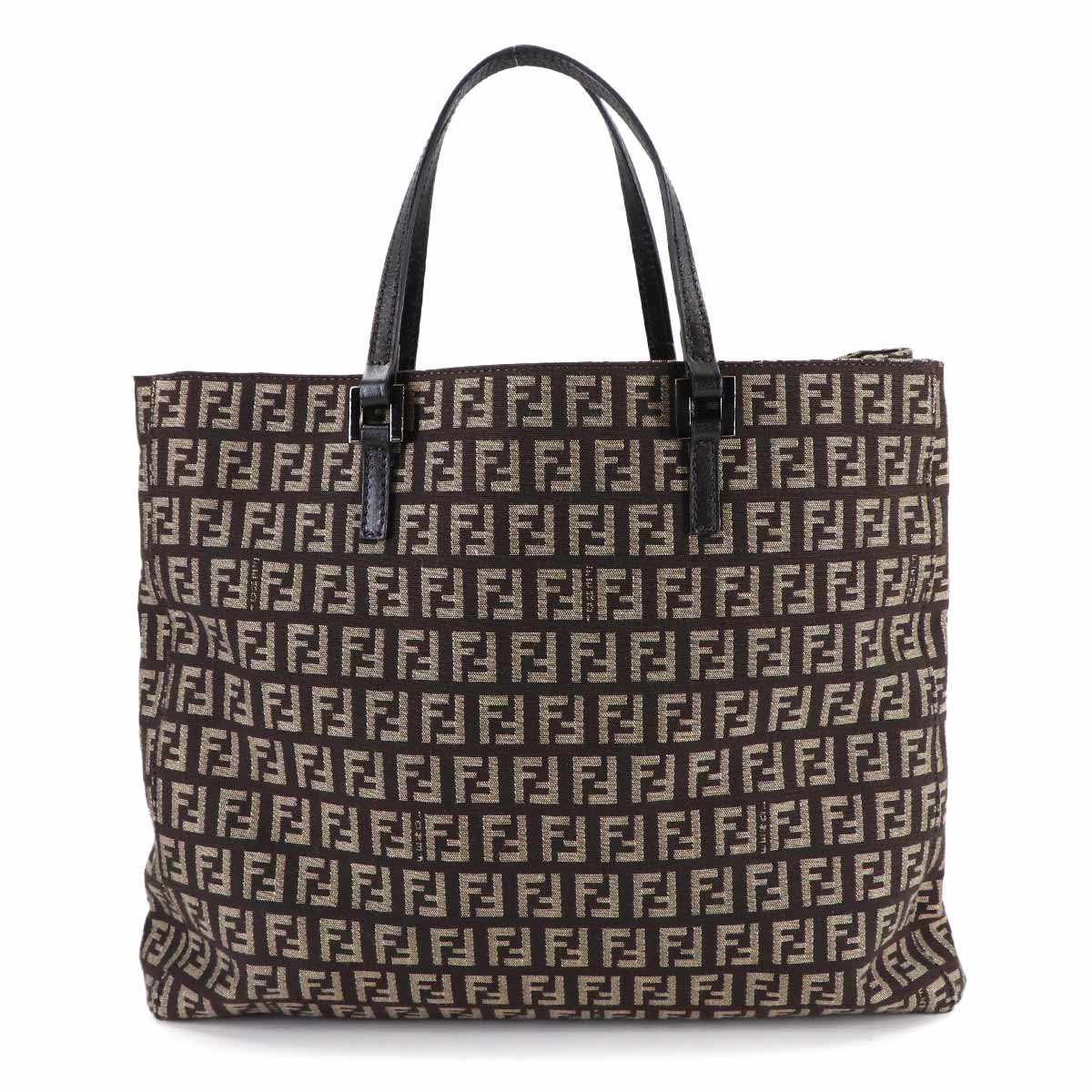 Zucchino Tote Bag Canvas Leather Brown 8BH238 Purse