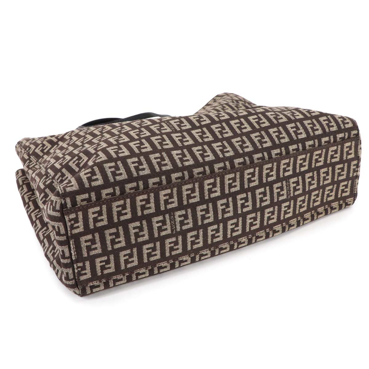 Zucchino Tote Bag Canvas Leather Brown 8BH238 Purse