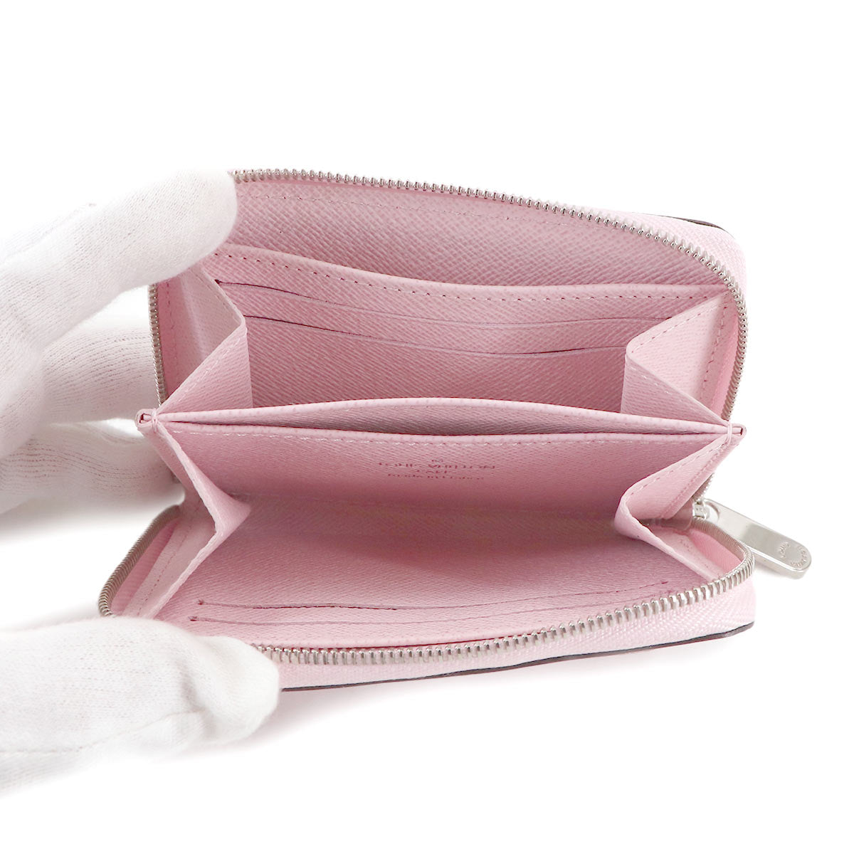 Epi Zippy Coin Purse Wallet Leather Rose Ballerine M61206