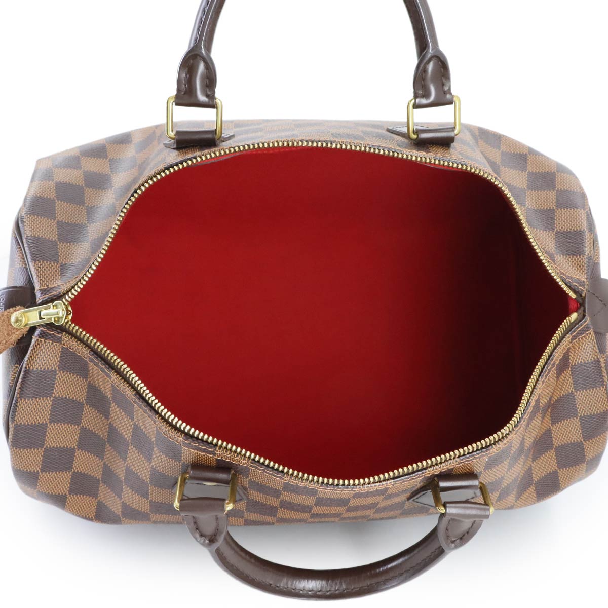 Damier Speedy 35 Hand Bag Ebene N41523 Brown Purse