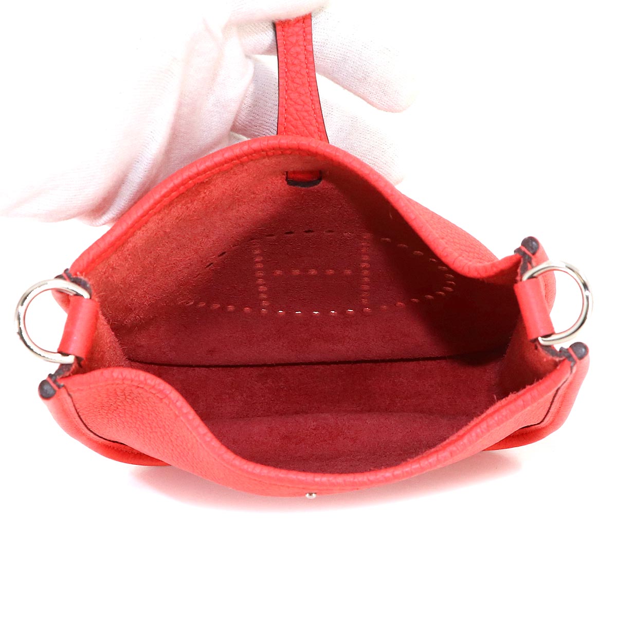 Evelyne Amazone TPM Shoulder Bag Taurillon Clemence Rose Jaipur