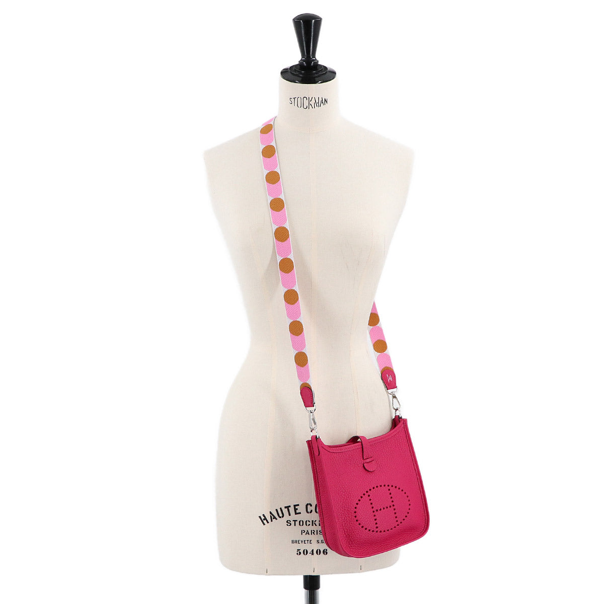 Evelyne Amazon TPM Shoulder Bag Taurillon Clemence Framboise