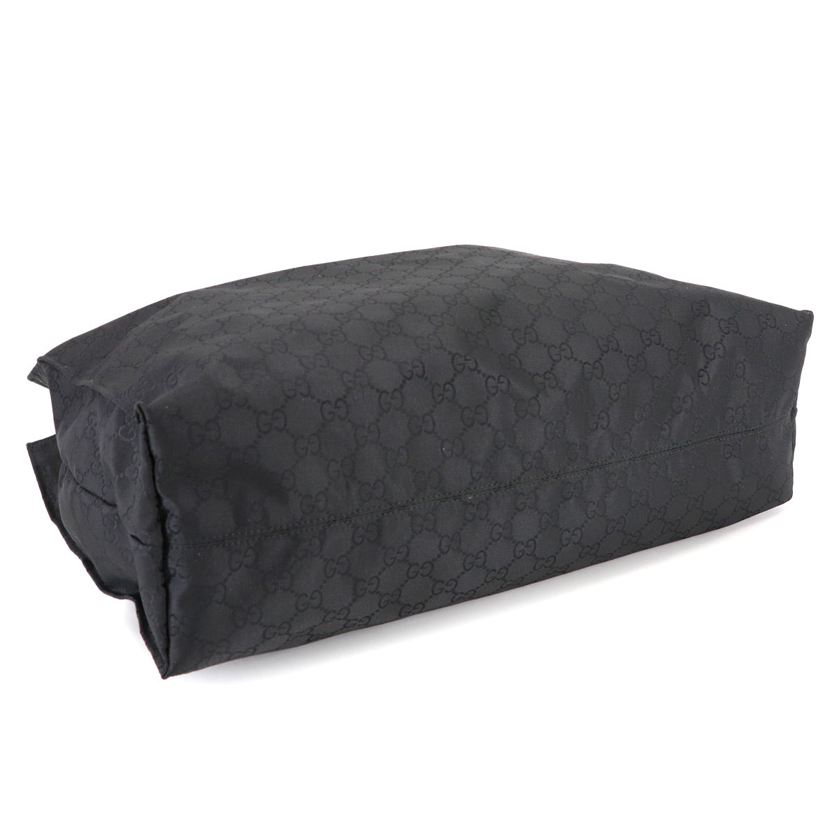 Tote Bag GG Nylon Leather Black 449176 Purse