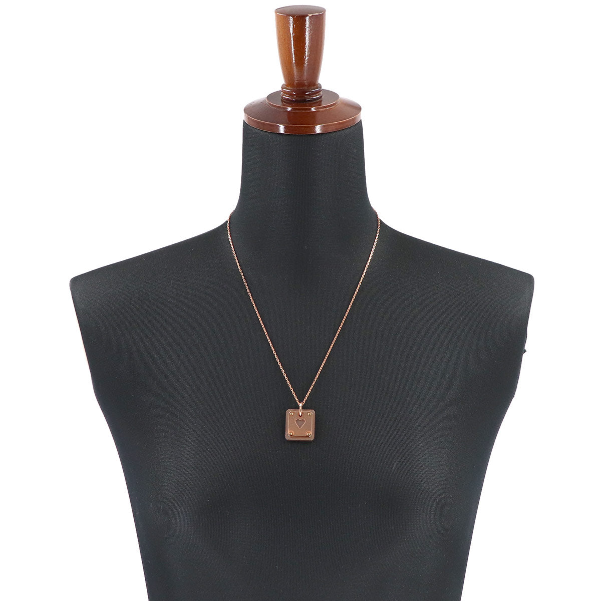 As de Coeur PM Necklace Swift Etoupe Pinkgold Accessory