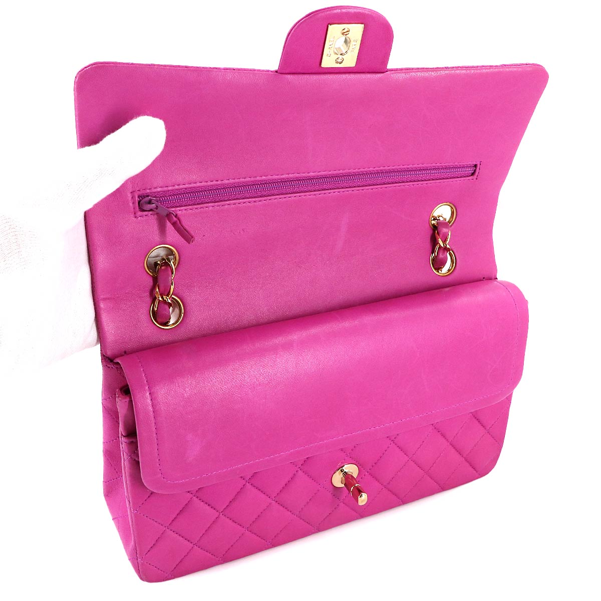 Matelasse 25 Chain Shoulder Bag Leather Pink A01112 11.12