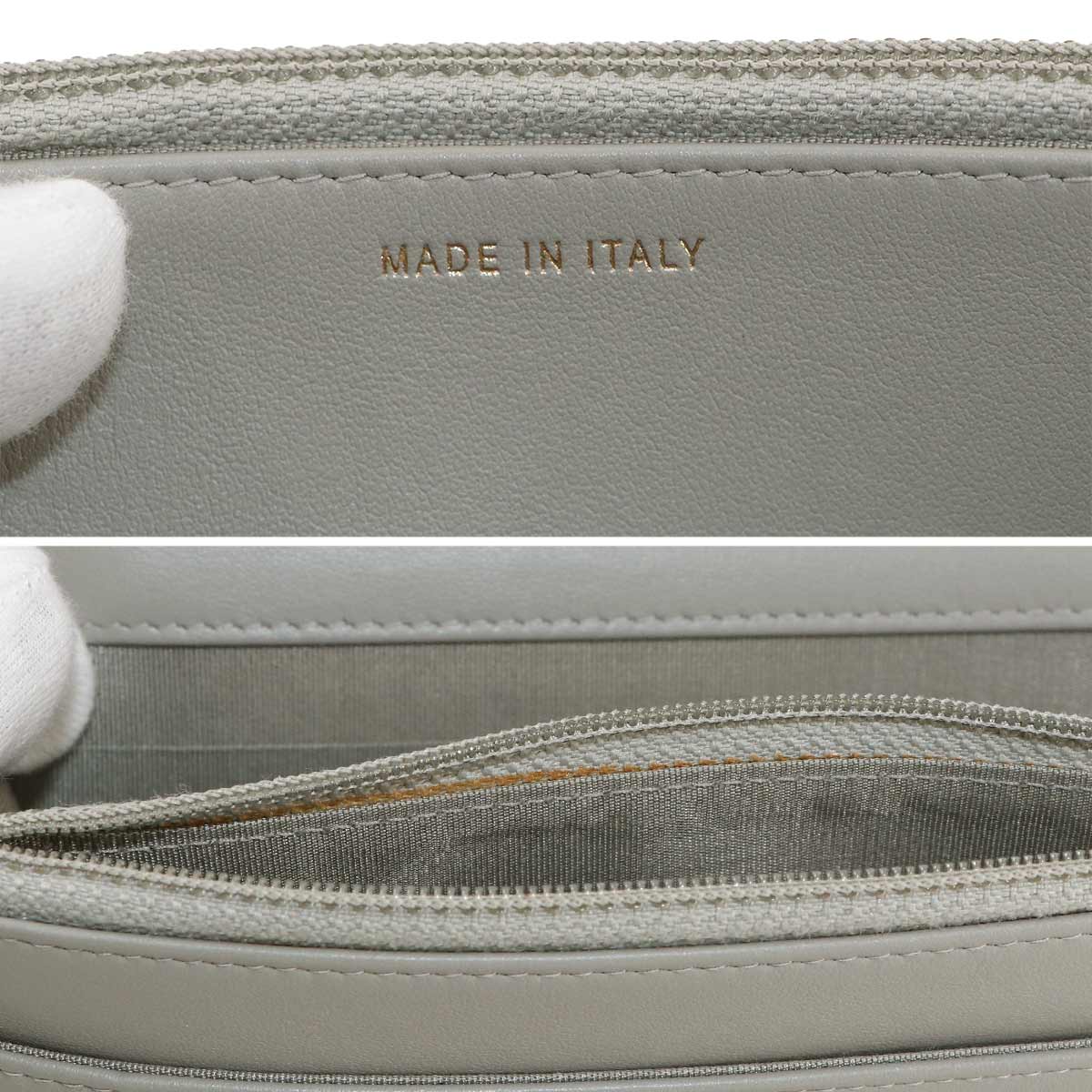 Boychanel Chain Wallet Leather Gray AP1117 Purse 90314180